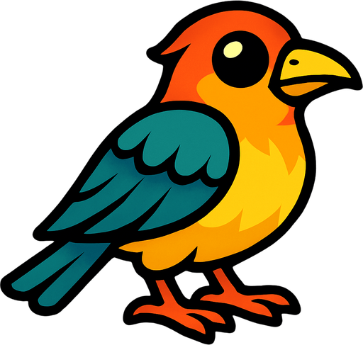 Bird.
In-Game asset.  2d.  High contrast.  No shadows