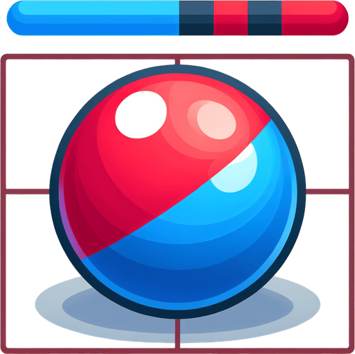BouncyBall MG red and blu.
Single Game Texture.  In-Game asset.  2d.  Blank background.  High contrast.  No shadows