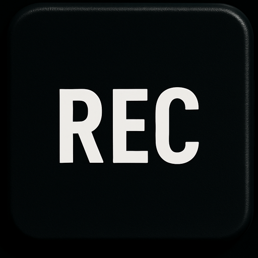 Replace pencil with white REC text, but no other changes!