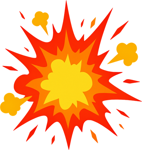 Explosion!.
In-Game asset.  2d.  High contrast.  No shadows