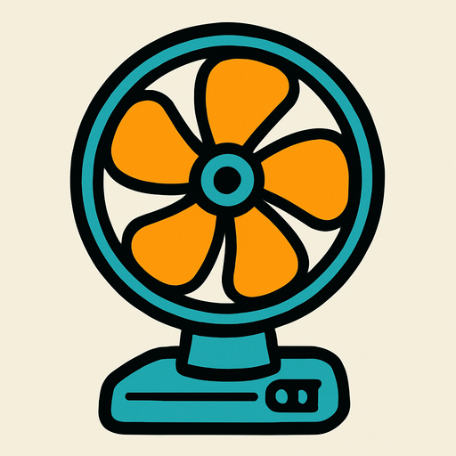 Fan blades symmetrical.
In-Game asset.  2d.  High contrast.  No shadows
