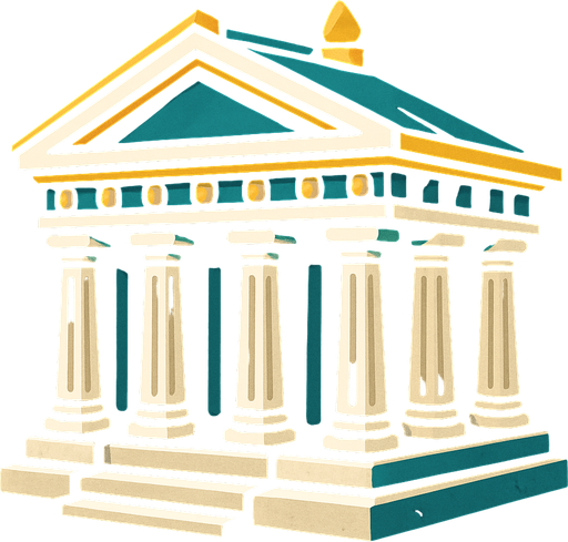 Greek Temple.
In-Game asset.  2d.  High contrast.  No shadows