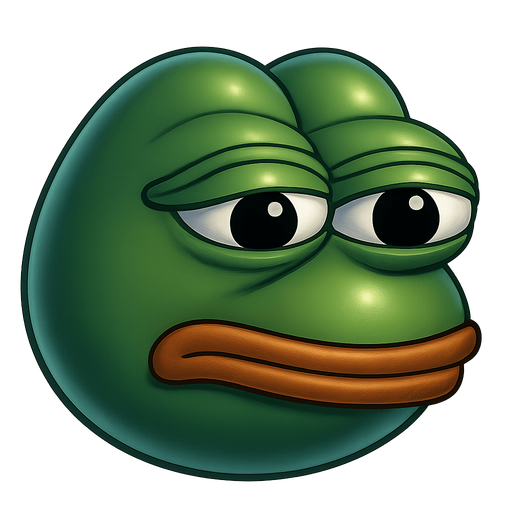 Head of pepe meme. each face shaped as a marble shaped face made in blender 3D. 
In-Game asset.  2d.  High contrast.  No shadows