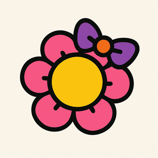 cute design accessory top view..
In-Game asset.  2d.  High contrast.  No shadows