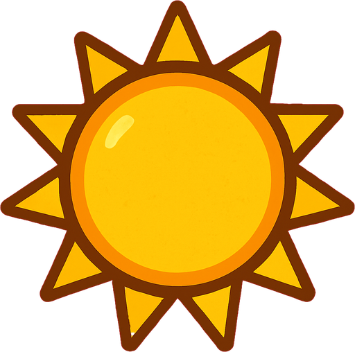 Sunny weather.
In-Game asset.  2d.  High contrast.  No shadows