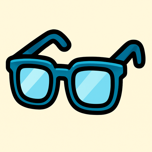 Glasses.
In-Game asset.  2d.  High contrast.  No shadows