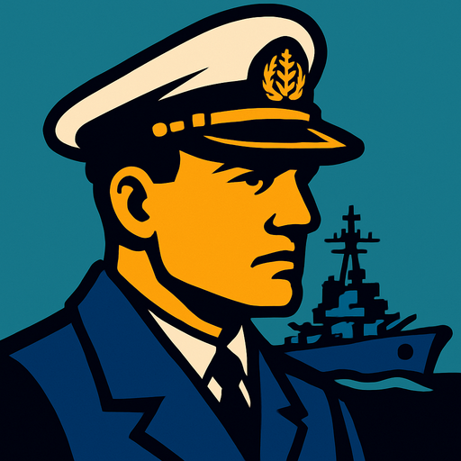 warship commander head looking right in game asset.
In-Game asset.  2d.  High contrast.  No shadows