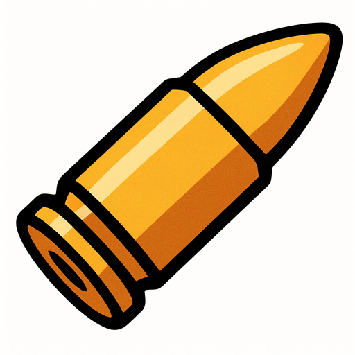 Bullet.
In-Game asset.  2d.  High contrast.  No shadows