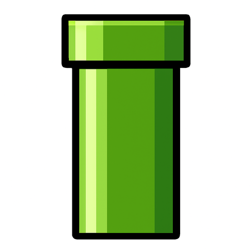 flappy bird borusu.
In-Game asset.  2d.  High contrast.  No shadows