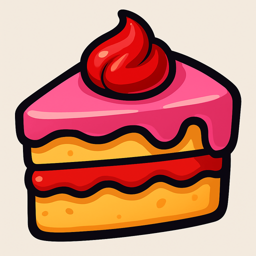 cake.
In-Game asset.  2d.  High contrast.  No shadows