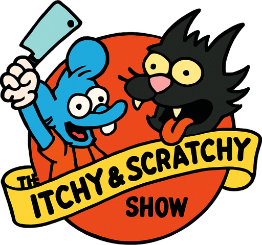 Itchy and scratchy show!.
In-Game asset.  2d.  High contrast.  No shadows