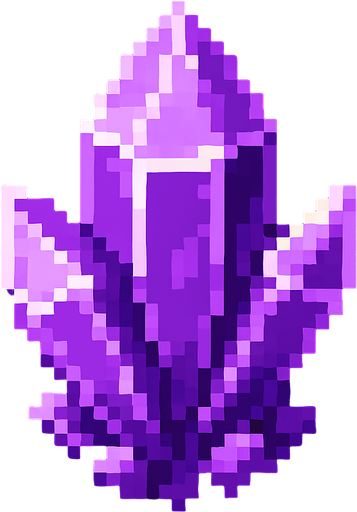 amatista.
In-Game asset.  2d.  High contrast.  No shadows. pixelart