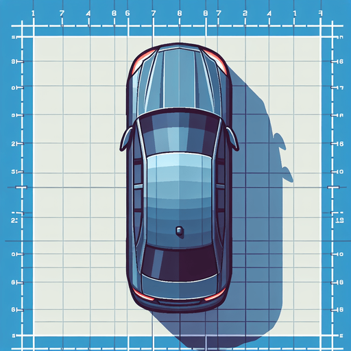 Car top view.
Single Game Texture.  In-Game asset.  2d.  Blank background.  High contrast.  No shadows