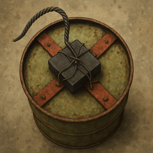 barrel bomb top view