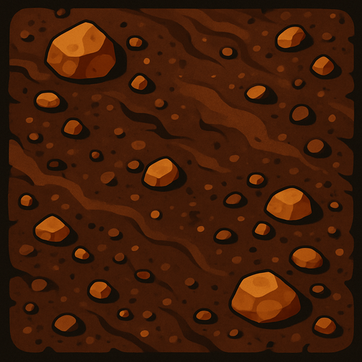 Dirt. HD colors. square
In-Game asset.  2d.  High contrast.  No shadows