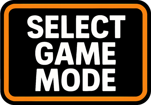 Select game mode button.
In-Game asset.  2d.  High contrast.  No shadows