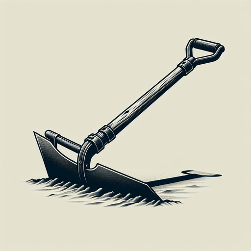 Let's make a Farming Hoe so that we can till soil with it.
Single Game Texture.  In-Game asset.  2d.  Blank background.  High contrast.  No shadows