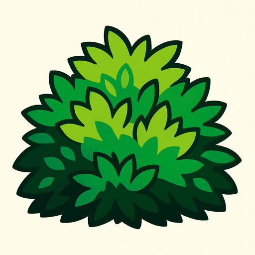 bush 2d.
In-Game asset.  2d.  High contrast.  No shadows