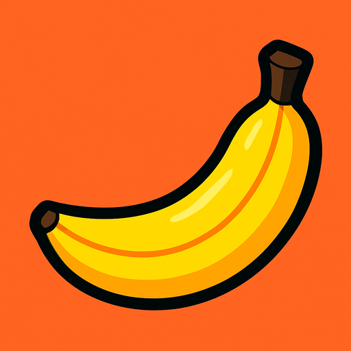 banana.
In-Game asset.  2d.  High contrast.  No shadows