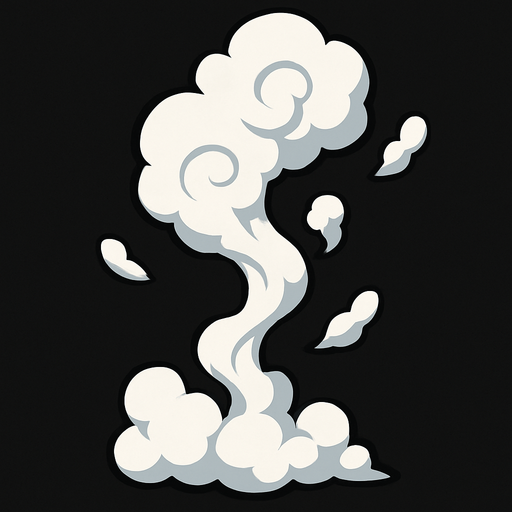 white smoke look on top.
In-Game asset.  2d.  High contrast.  No shadows