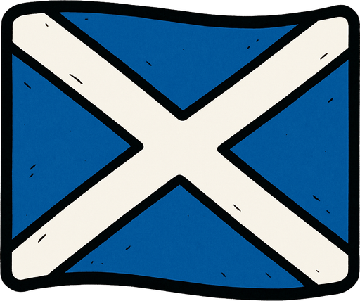 scotland flag.
In-Game asset.  2d.  High contrast.  No shadows