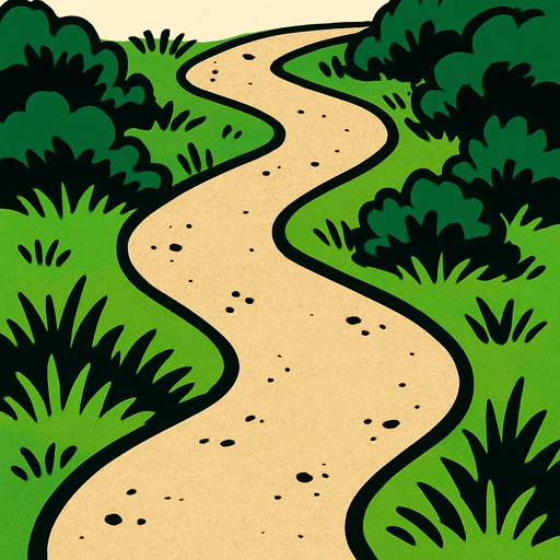 camino de tierra.
In-Game asset.  2d.  High contrast.  No shadows