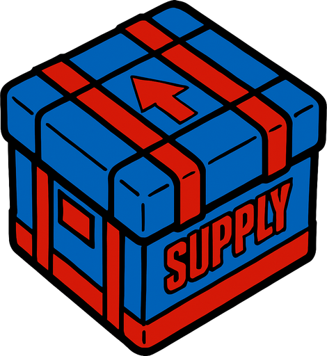 War dropbox a bird view blue and red. In-Game asset. 2d. High contrast. No shadows.
In-Game asset.  2d.  High contrast.  No shadows