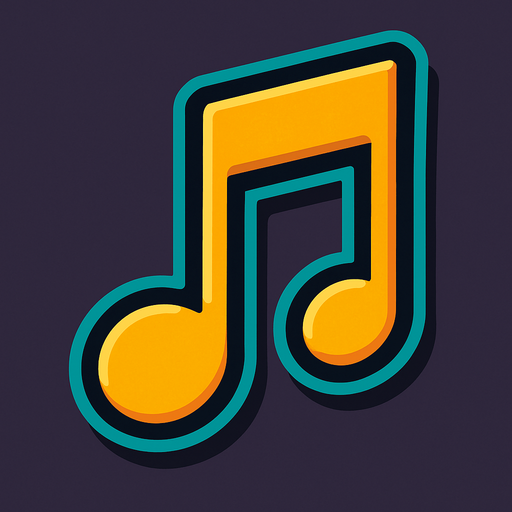 music note.
In-Game asset.  2d.  High contrast.  No shadows