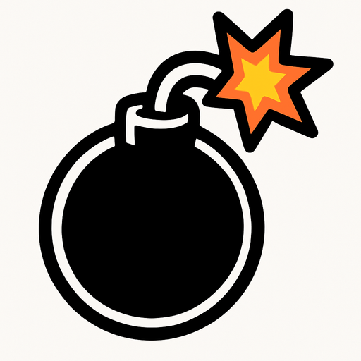 bomb.
In-Game asset.  2d.  High contrast.  No shadows