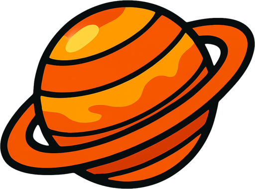 satürn.
In-Game asset.  2d.  High contrast.  No shadows