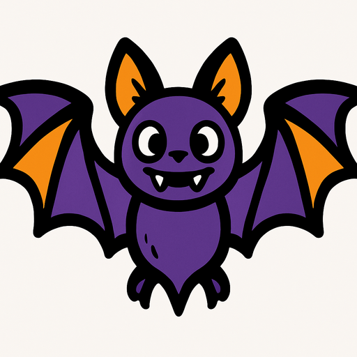 Bat.
In-Game asset.  2d.  High contrast.  No shadows