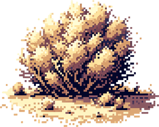 Ball of dry desert bushes.
video game sprite