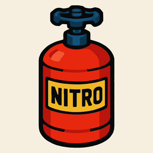 Nitro tüpü.
In-Game asset.  2d.  High contrast.  No shadows