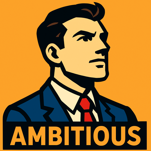Profile photo of an AMBITIOUS man.
In-Game asset.  2d.  High contrast.  No shadows