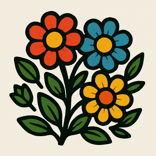 Fleurs.
In-Game asset.  2d.  High contrast.  No shadows