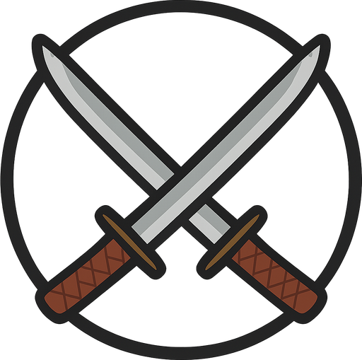 double katana. No background. Transparent background. Blank background. No shadows. 2d. In-Game asset. flat