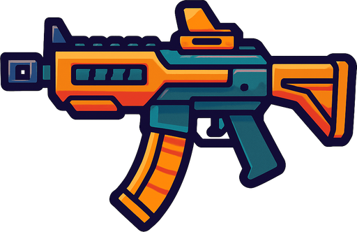 Weapon.
In-Game asset.  2d.  High contrast.  No shadows