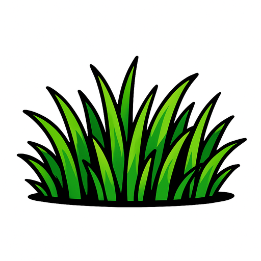 Çimen.
In-Game asset.  2d.  High contrast.  No shadows