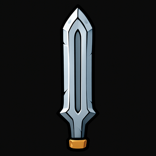 Sword blade.
In-Game asset.  2d.  High contrast.  No shadows