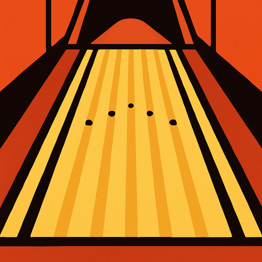 bowling lane no pin.
In-Game asset.  2d.  High contrast.  No shadows