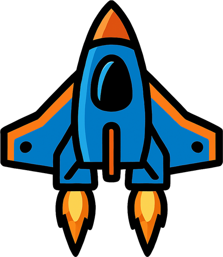 Uzay gemisi.
In-Game asset.  2d.  High contrast.  No shadows