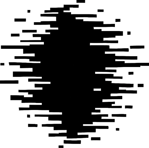 Un glitch negro.
In-Game asset.  2d.  High contrast.  No shadows. Píxel art