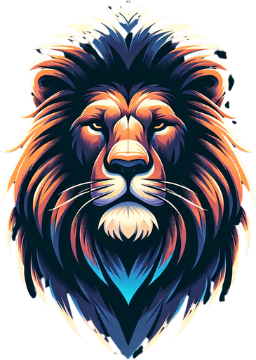 Lion.
Single Game Texture.  In-Game asset.  2d.  Blank background.  No shadows