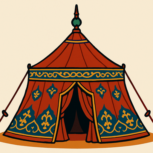 Safevi çadırı.
In-Game asset.  2d.  High contrast.  No shadows