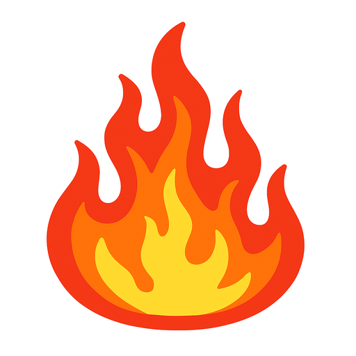 Fuego.
In-Game asset.  2d.  High contrast.  No shadows