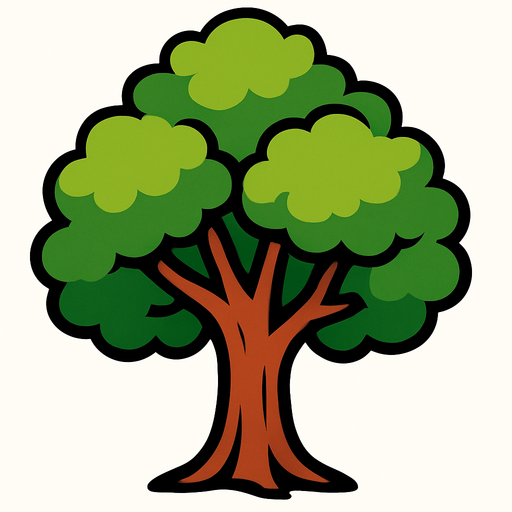 Tree 2d.
In-Game asset.  2d.  High contrast.  No shadows
