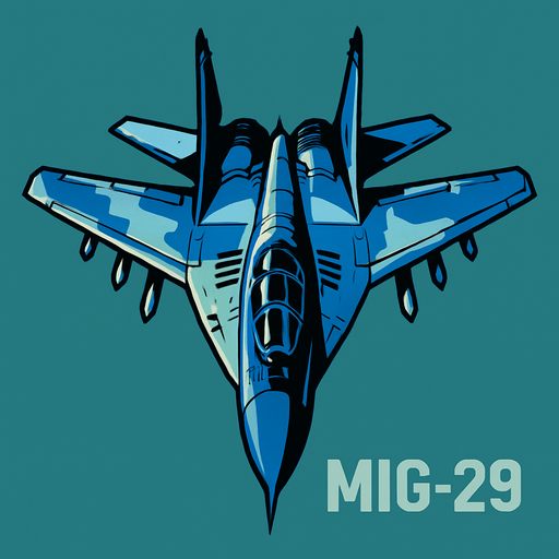 Mig 29.
In-Game asset.  2d.  High contrast.  No shadows