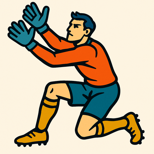 GOALKEEPER.
In-Game asset.  2d.  High contrast.  No shadows NO BALL