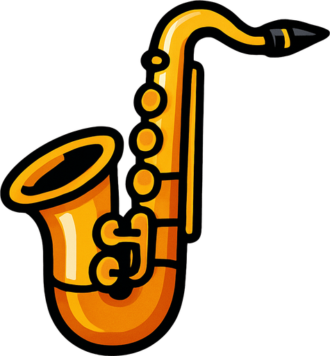 saxophone.
In-Game asset.  2d.  High contrast.  No shadows