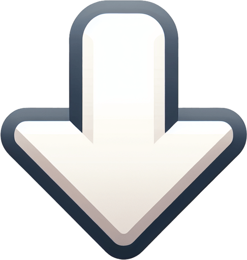 белая стрелочка вниз. Ровная.
Single Game Texture.  In-Game asset.  2d.  Blank background.  High contrast.  No shadows